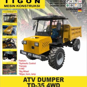 Tigon ATV Dumper TD-35 4WD (Mesin Konstruksi & Pertanian)