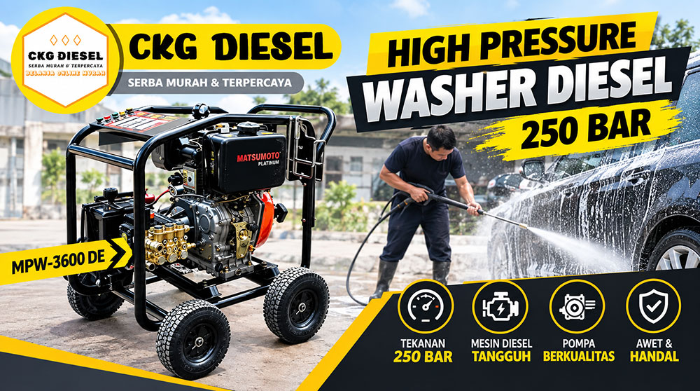 high pressure washer diesel 250 bar