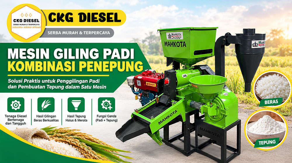mesin giling padi kombinasi penepung - ckgdiesel 170926